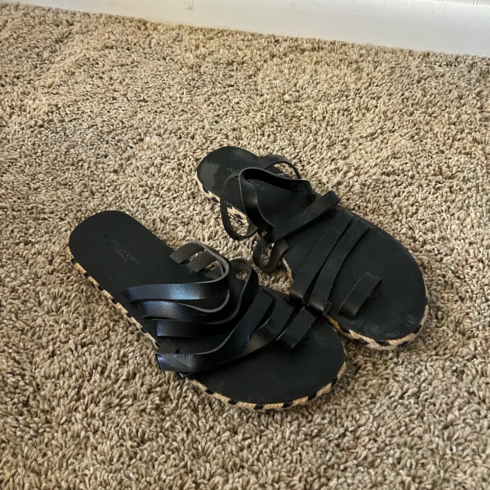 American eagle black strappy sandals
